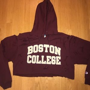 Champion BOSTON COLLEGE Cropped Cut-Out Sweatshirt